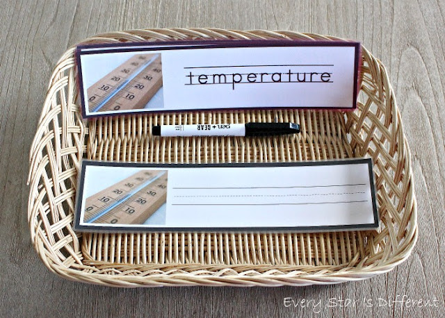 Temperature Word Strips