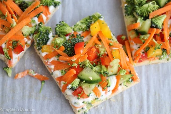 Crescent Roll Veggie Pizza #food #lunchrecipe #vegan #vegetarianrecipe #easyrecipe