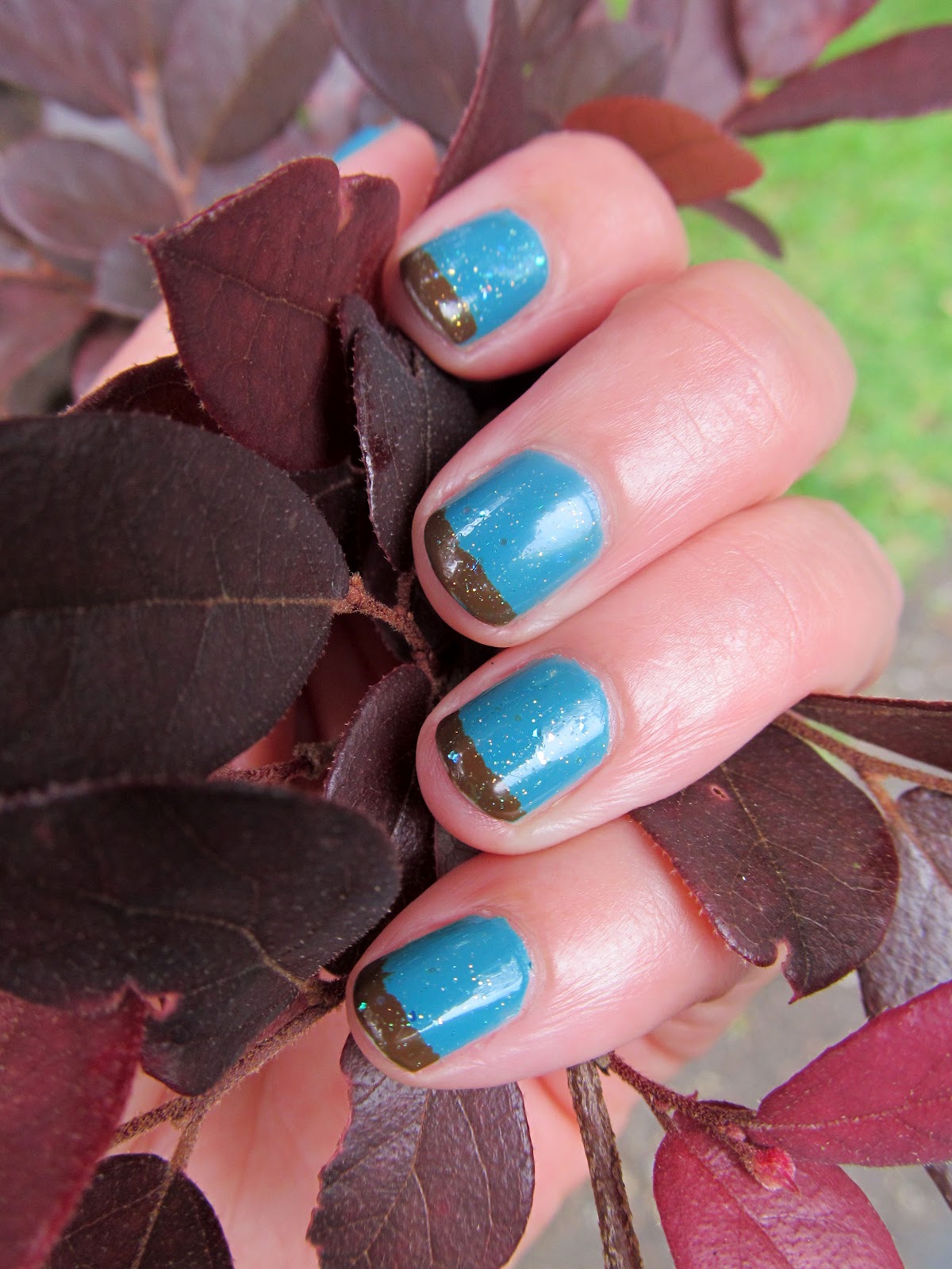 Bon Vivant Beauty NOTD Galahad & Mahogany Magic French Tip
