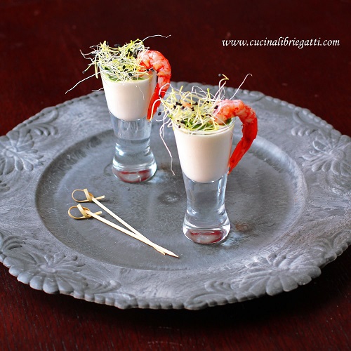 Gamberi rossi marinati all'arancia con crema di burrata e coulis di basilico 4 gamberi%2B%2Barancia%2Bburrata%2Bbasilico%2B2