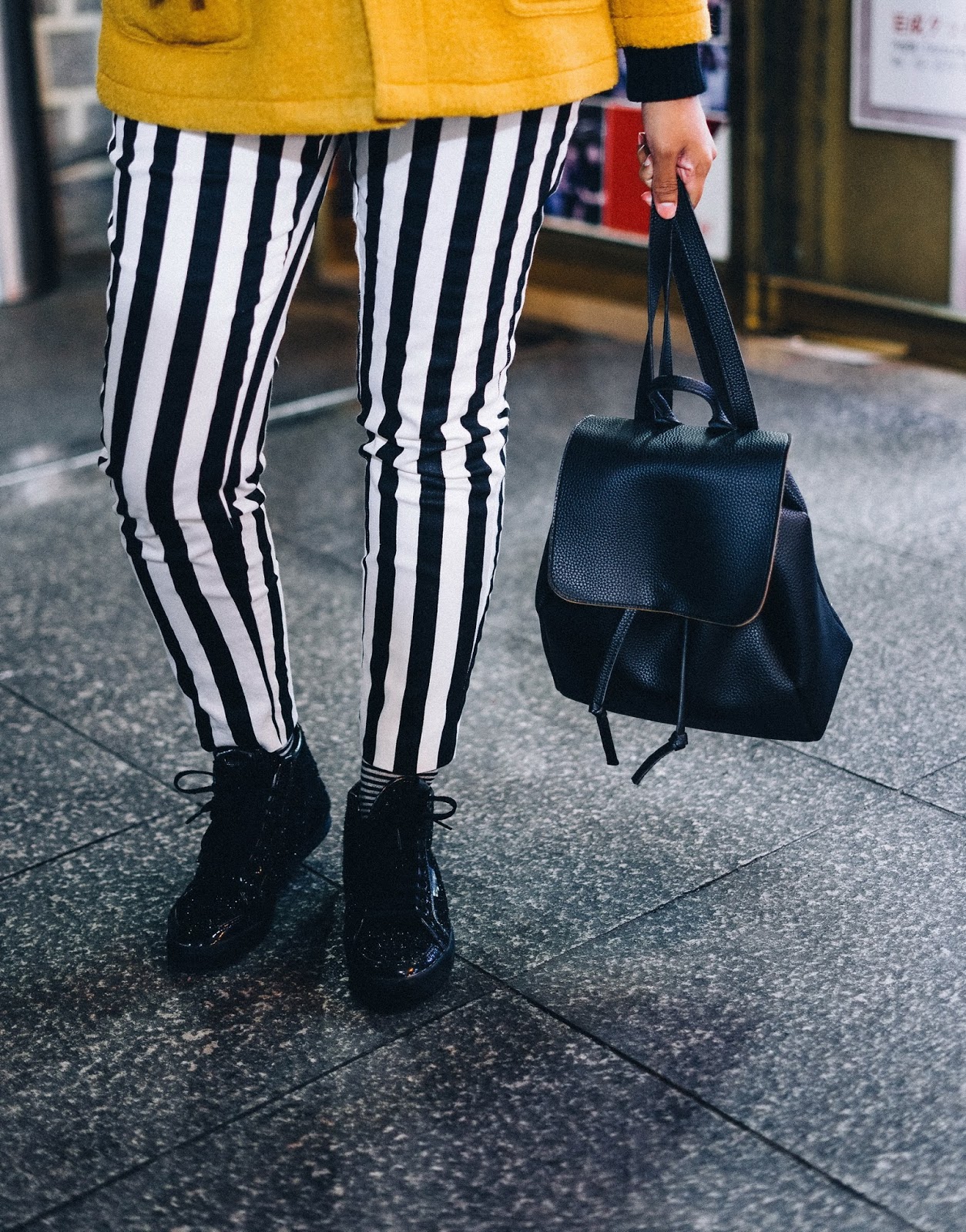 Mustard Yellow Duffle Coat & My Beetlejuice Pants — The Good Weekender
