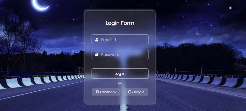 Transparent Login Form with HTML and CSS (Free Code) 