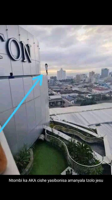 Photo of Nelli Tembe on top of Hilton Hotel in Durban