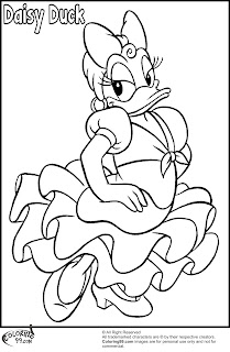 princess daisy duck coloring pages