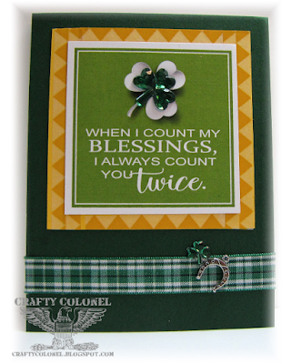 CraftyColonel Donna Nuce for Cards in Envy Green challenge.