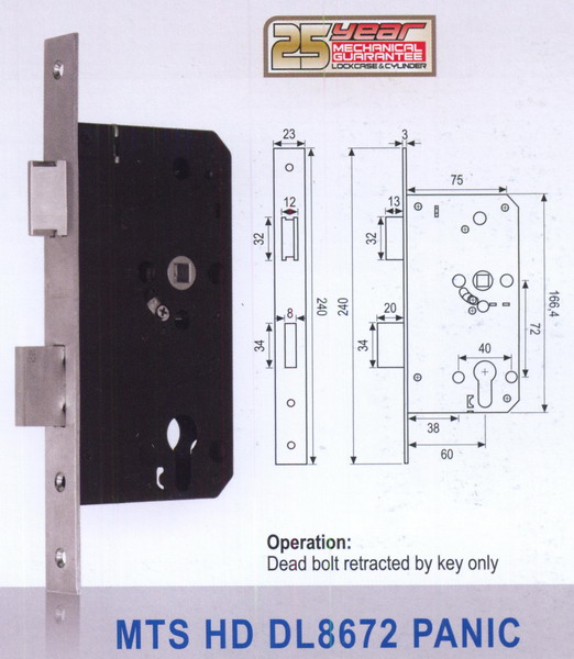 Multi Corp Lockcase / Mortise Lock / Body Kunci Dekkson DL 8672