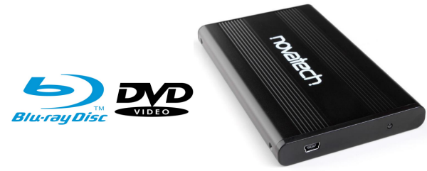 backup blu-ray dvd on external travel drive