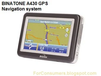 Binatone A430 navigation system