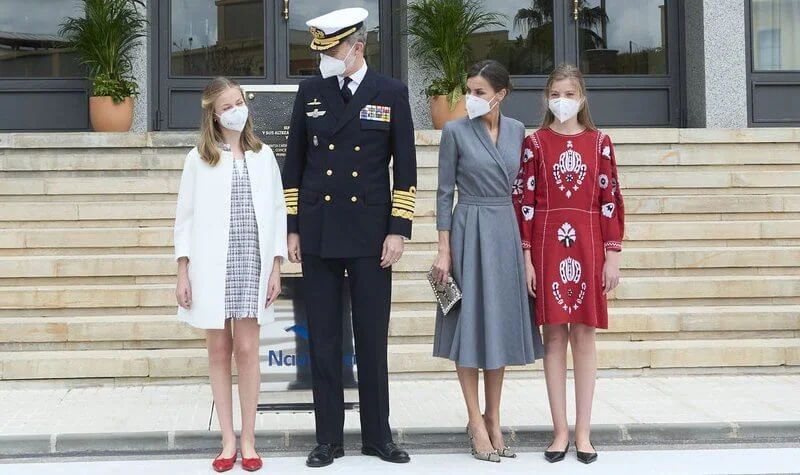 The Spanish Royal Family attended the launching ceremony of submarine S