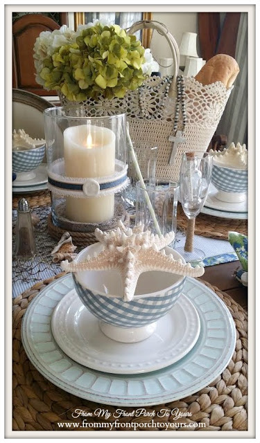 Luminara Candle-Nautical Dining Room- From My Front Porch To Yours