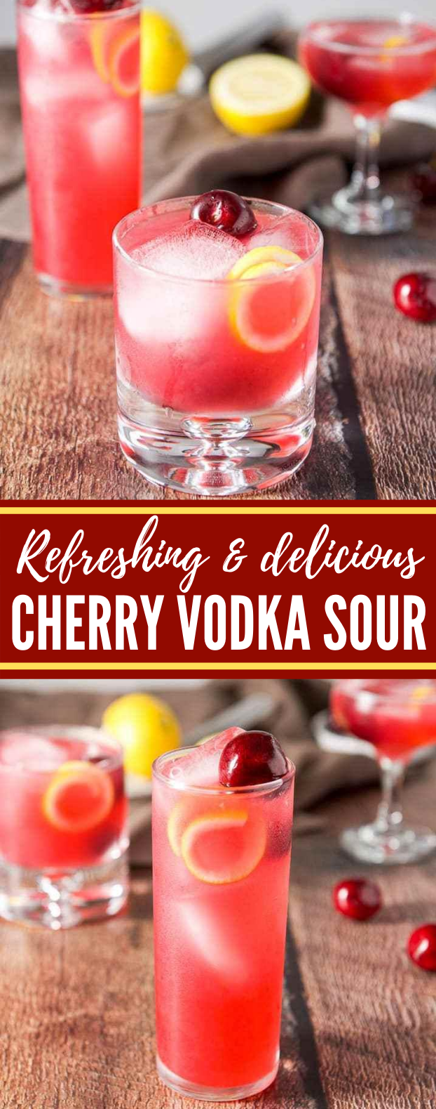 CHERRY VODKA SOUR REFRESHING AND DELICIOUS drinks cocktails
