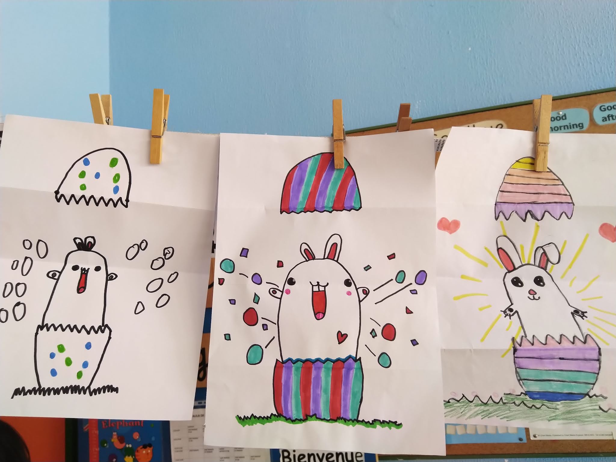 LEARNING AT HOME. APRENDIENDO EN CASA HOW TO DRAW AN EASTER BUNNY