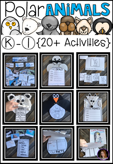 Are you looking for a factual unit to introduce polar animals in your kindergarten and first grade classroom?  Our polar animal unit is just what you need! 