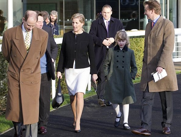 And the young Royal seemed to be thoroughly enjoying watching the racing at the Christmas meeting at Ascot