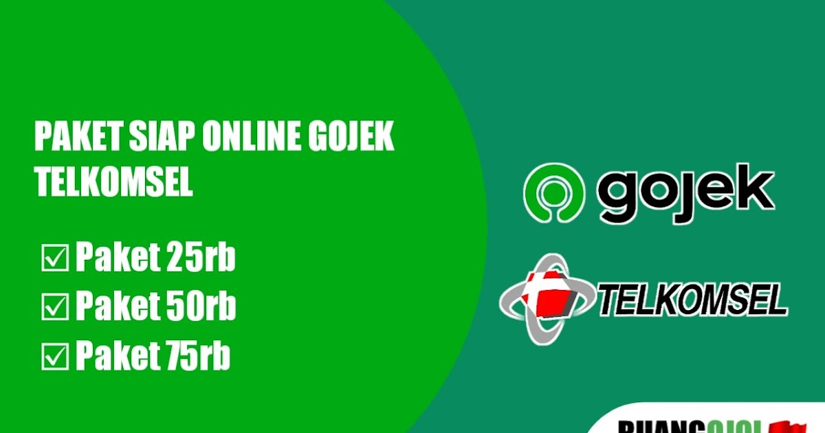 Cara Beli Paket Siap Online Telkomsel Gojek 25rb 50rb Dan 75rb
