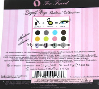 Too Faced Cosmetics Liquif-Eye shadow collection swatches, review and photos