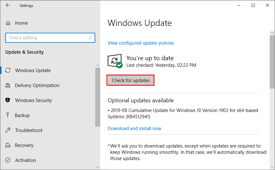 Windows 10 - Update Windows
