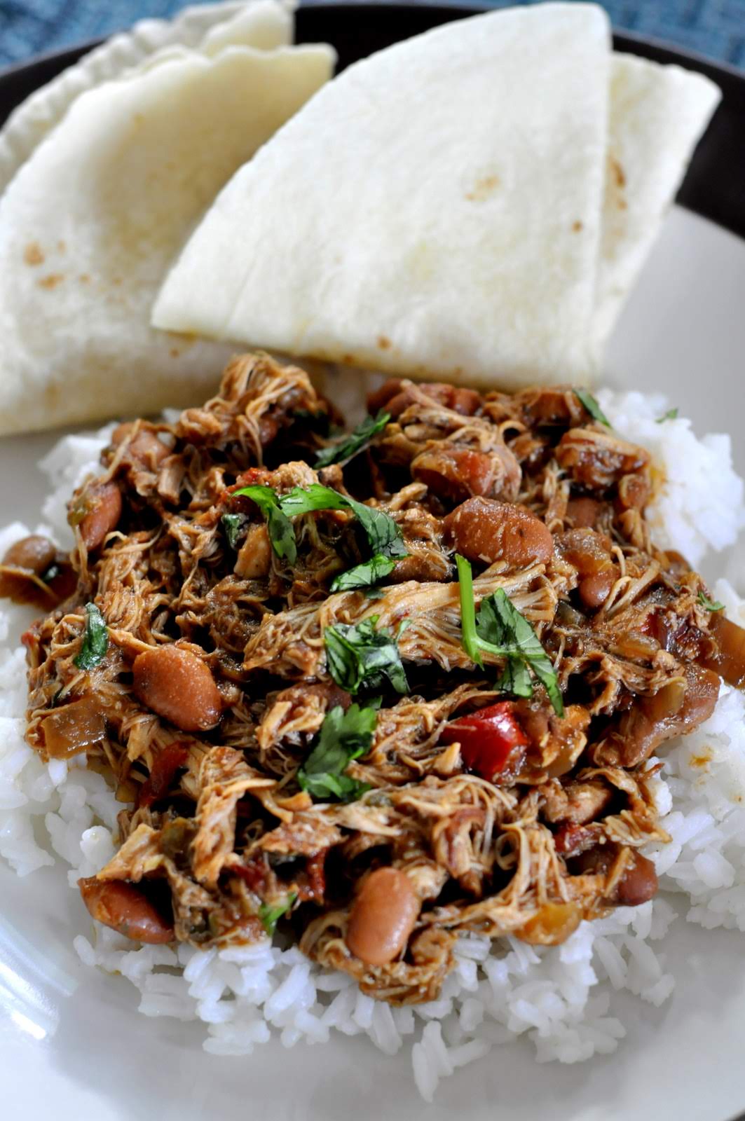 Slow Cooker Smoky Chicken with Pinto Beans