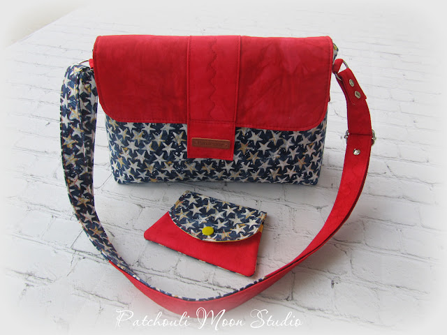 Patchouli Moon Studio~ Silvana Bag & Matching Wallet in Patriotic Fabric