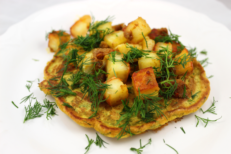 Chickpea Flour Pancakes with Crispy Paneer and Lime Pickle Lisa's Kitchen Vegetarian Recipes