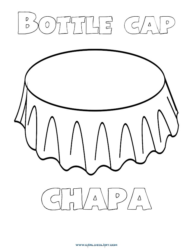 Dibujos Inglés - Español con CH: Chapa - Bottle Cap