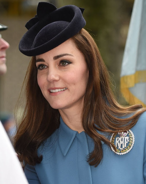 Catherine, Duchess of Cambridge, Honorary Air Commandant attended a church service to celebrate 75th anniversary of the RAF Air Cadets at St Clement Danes Church