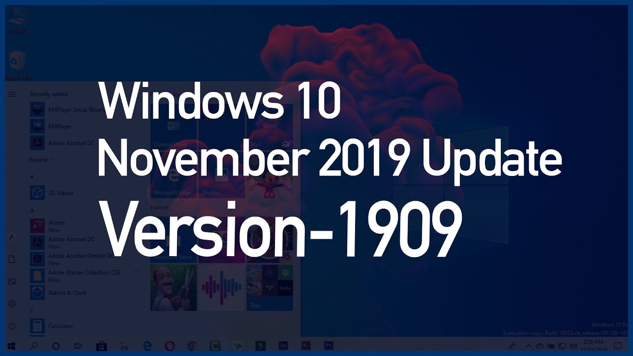 Windows 10 1909, 19H2, November Update 2019 All Tips And Tricks World