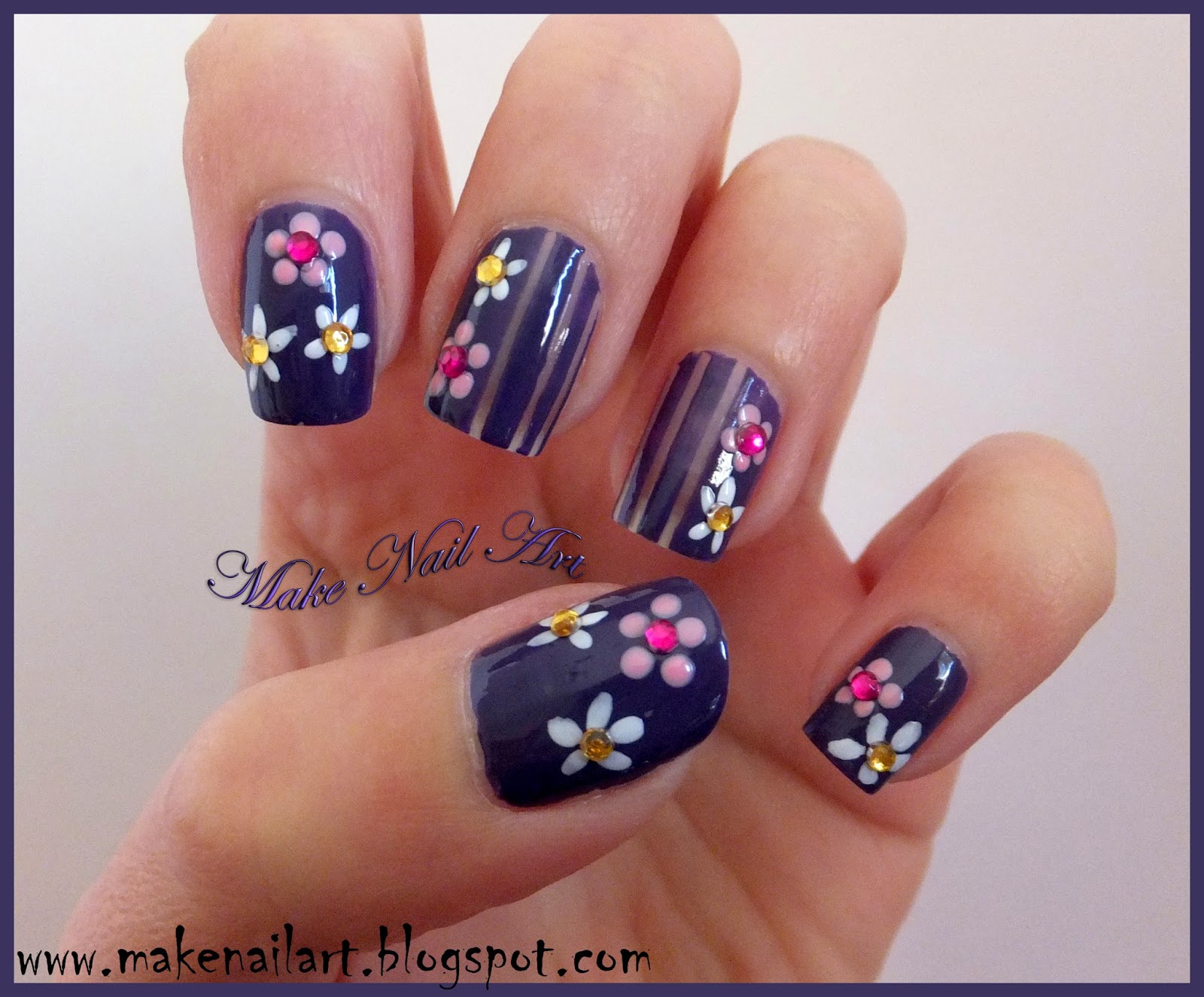 2. "Easy Flower Nail Art Design Tutorial" - wide 4