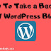 How to take a backup of WordPress blog