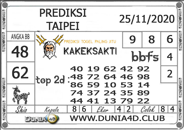 Prediksi Togel TAIPEI DUNIA4D 25 NOVEMBER 2020 Prediksi Togel TAIPEI DUNIA4D 25 NOVEMBER 2020