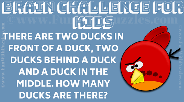 There are two ducks in front of a duck, two ducks behind a duck and a duck in the middle. How many ducks are there?