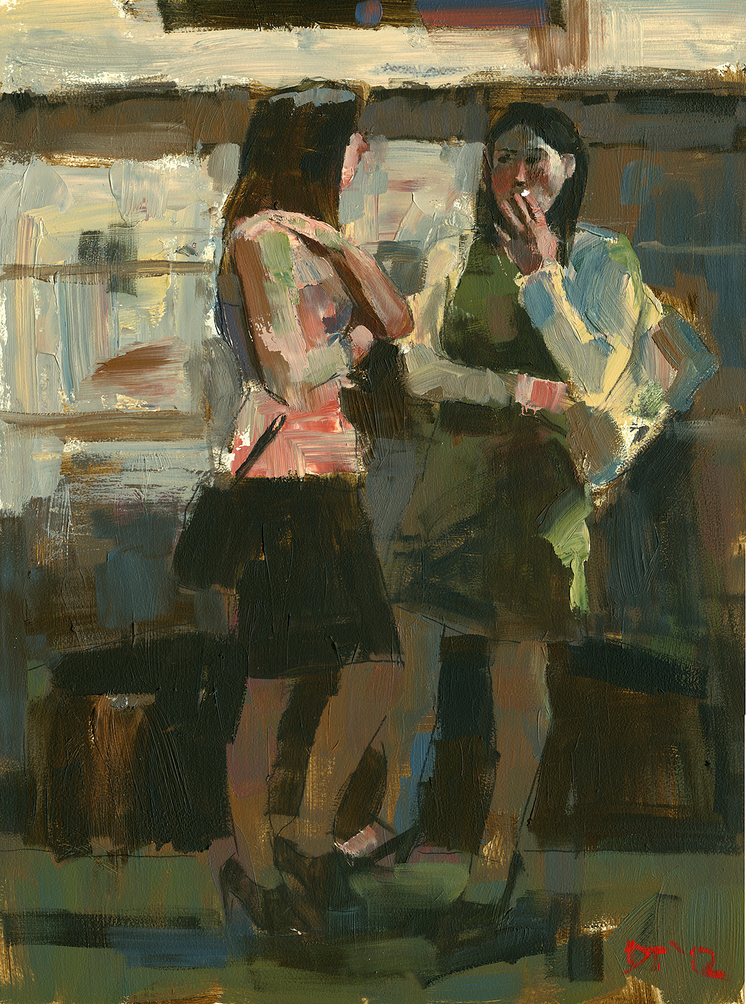 DARREN THOMPSON FINE ART Two People Paintings