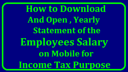 how to download financial year salary statement online salary statement