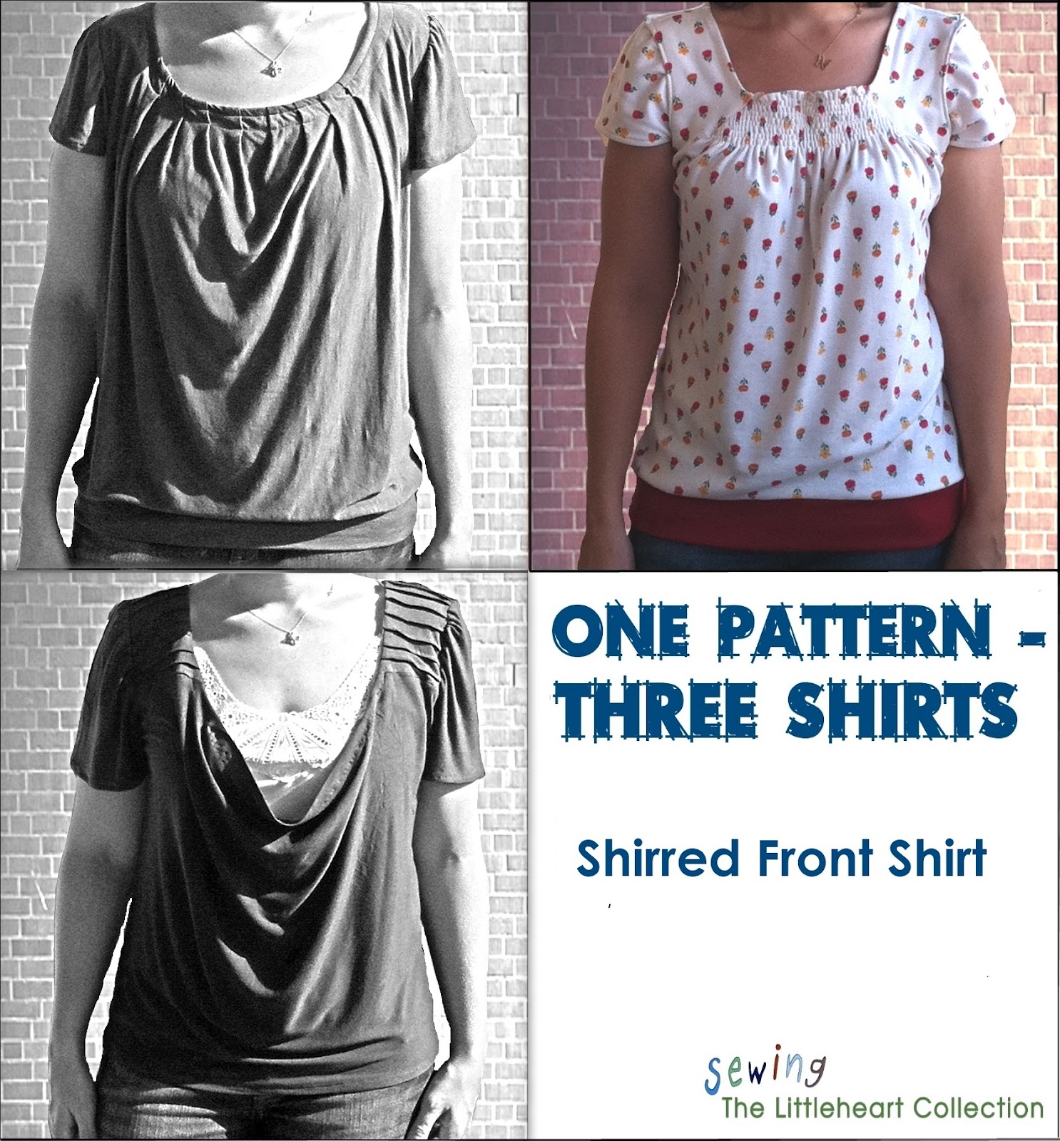 Sewing The Littleheart Collection: Shirred Front Shirt