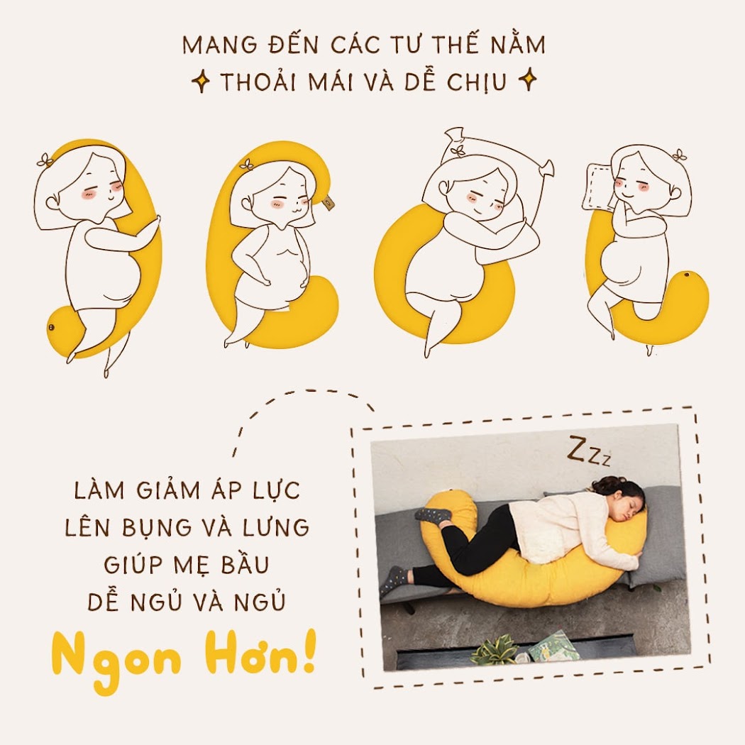[A159] Gối cho bà bầu thông minh tiện lợi các mẹ không thể không mua