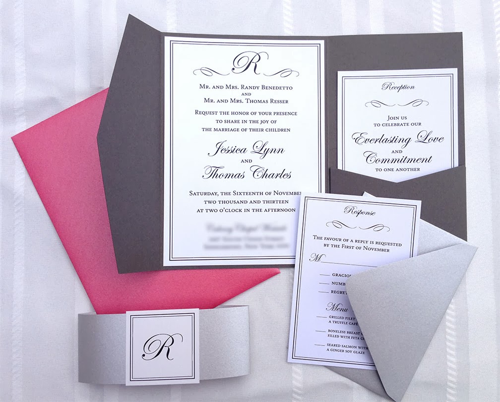 Pocket wedding invitations by basic invite Sohl Design: Pocket Wedding Invitation