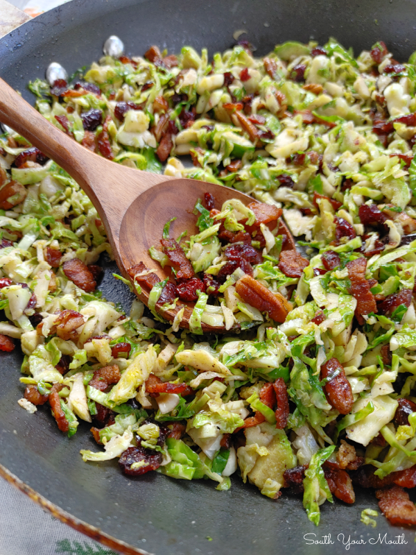 South Your Mouth Craisin Bacon Shredded Brussels Sprouts