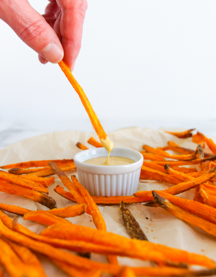 how to make crispy baked sweet potato fries