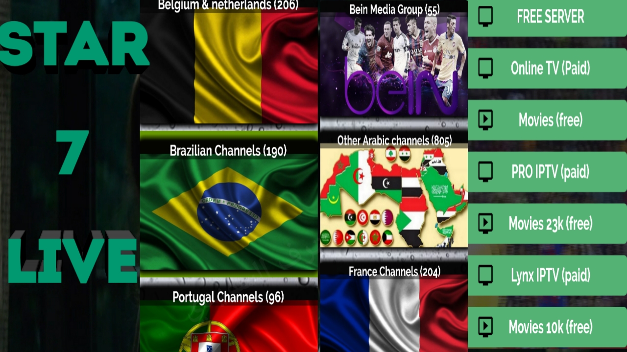 هنا الامبراطور شاهد الالاف من القنوات العالمية المشفرة والافلام بالمجان/Star7Live