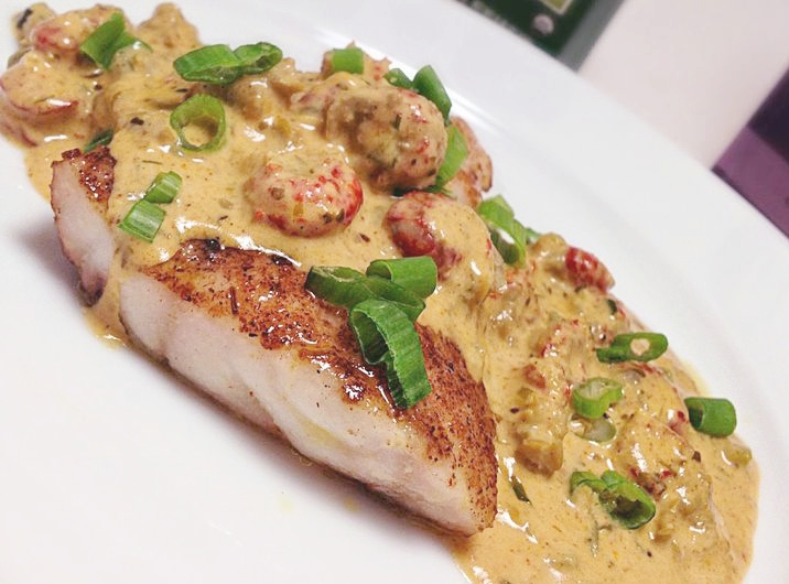 Kajun Keto Kookin Pan Fried Catfish With A Crawfish Cream Sauce