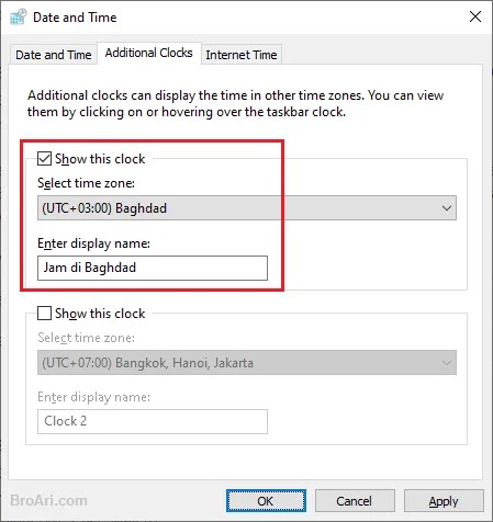 Menambahkan Jam Negara Lain di Taskbar Windows 10 Menambahkan Jam Negara Lain di Taskbar Windows 10