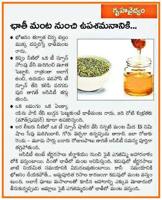 TELUGU WEB WORLD TIPS 2 REDUCE CHEST PAIN AND CHEST BURNING
