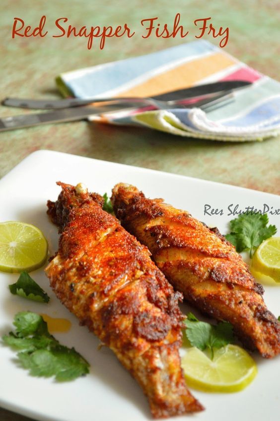 Red Snapper Fish Fry Diet Healthy Recipe