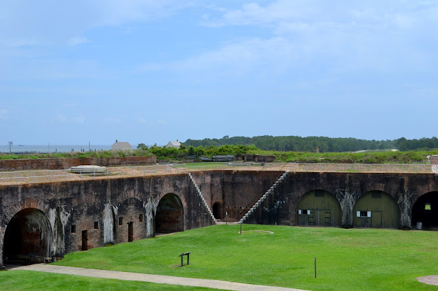 Fort Morgan- view of the courtyard from the upper level