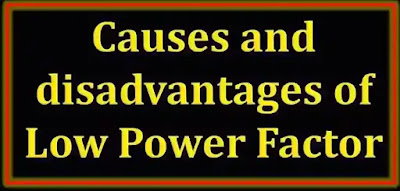 Causes and Disadvantages of Low Power Factor