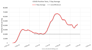 COVID-19 Positive Tests per Day