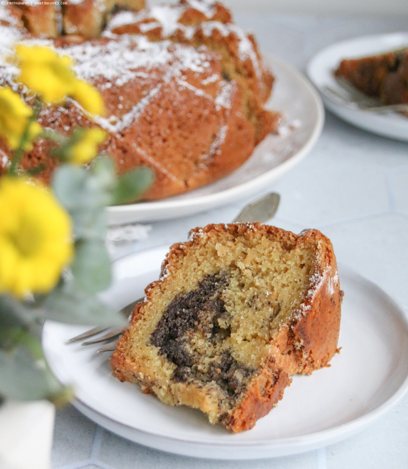 veganer Zitronenkuchen mit Mohn