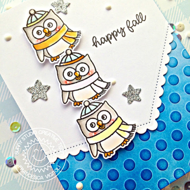Sunny Studio Stamps: Woodsy Autumn Fishtail Banner Dies Fall Themed Card by Franci Vignoli Sunny Studio Stamps: Woodsy Autumn Fishtail Banner Dies Fall Themed Card by Franci Vignoli