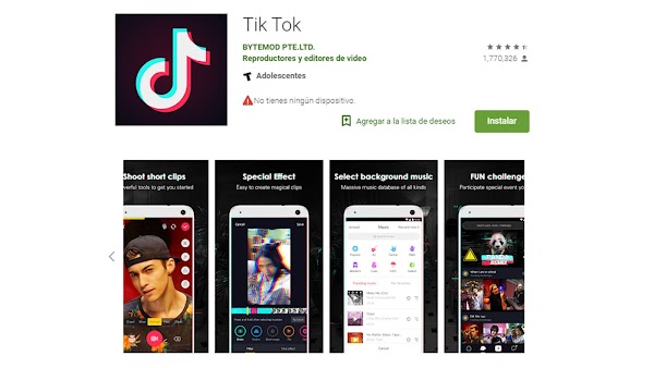 La aplicación TikTok superó a Instagram en descargas este año
