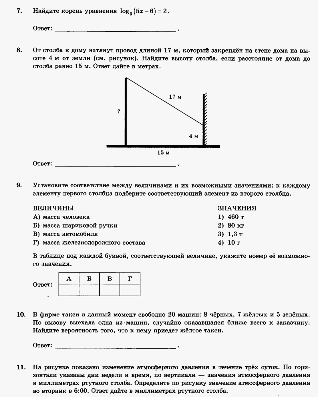 тренировочный вариант 14 егэ математика